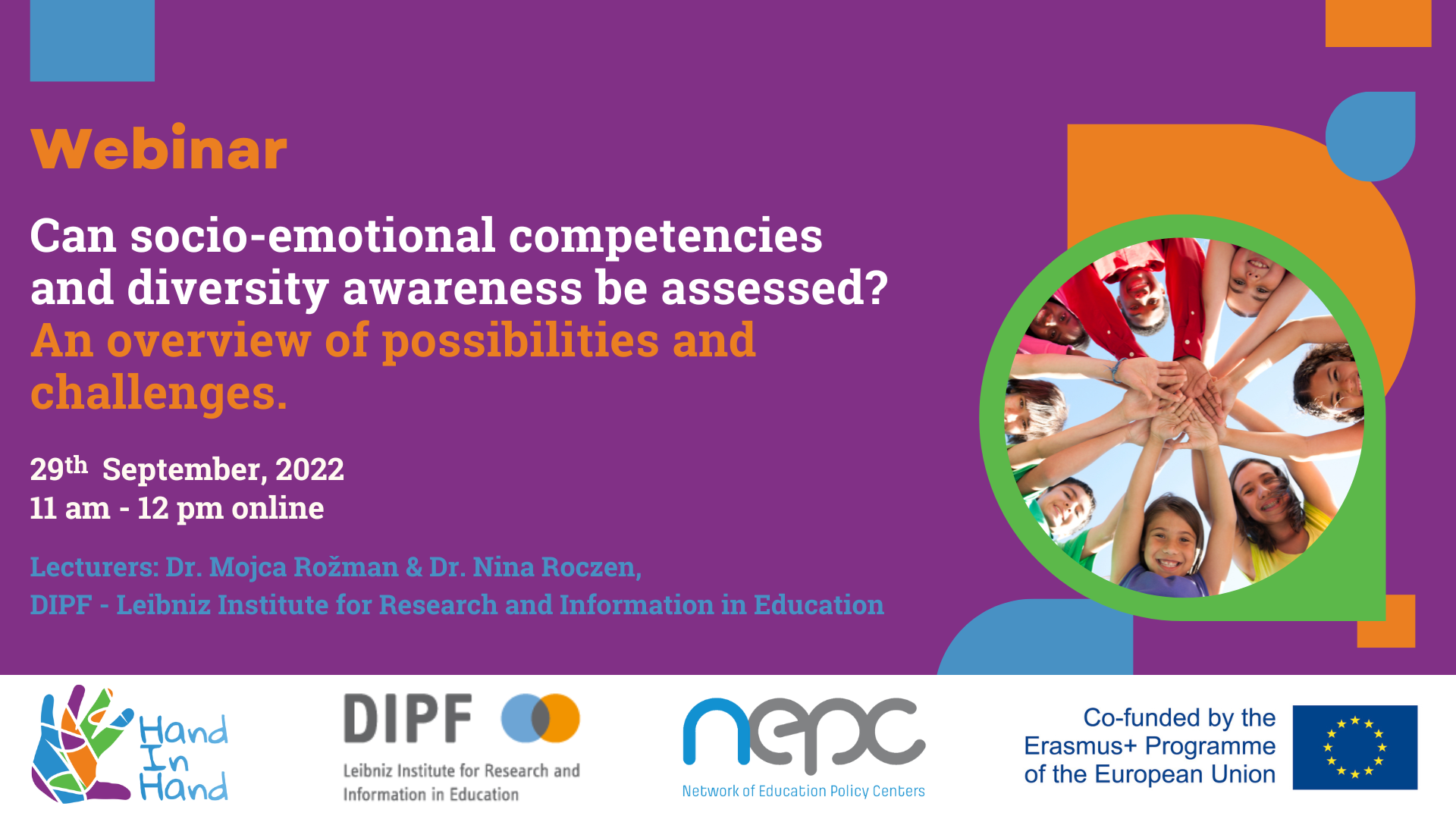 Webinar HAND ET Can socio-emotional competencies and diversity awareness be assessed An overview of possibilities and challenges