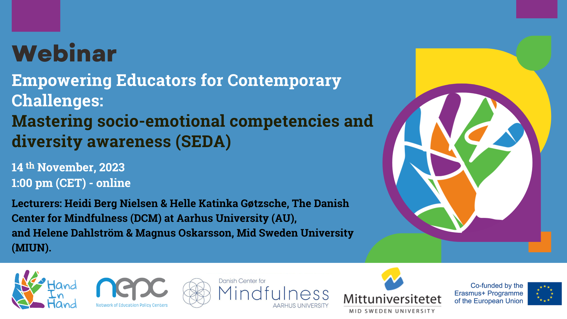 Webinar HAND ET Empowering Educators for Contemporary Challenges Mastering socio-emotional competencies and diversity awareness (SEDA)